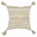 Palacedesigns Sand Ivory Boho Weave Indoor & Outdoor Throw Pillow PA3101205